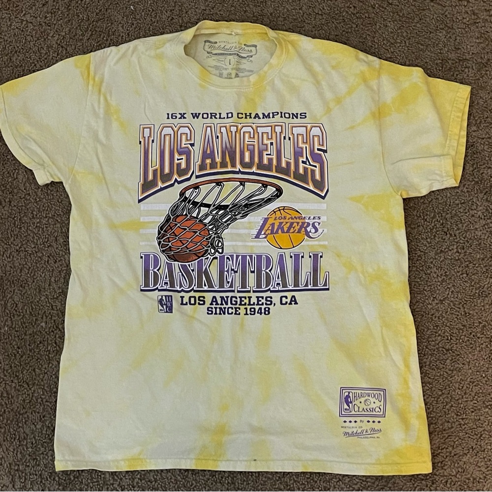 Mitchell & Ness Tie Dye Lakers Tee